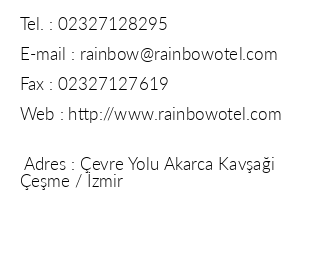 Rainbow Hotel iletiim bilgileri